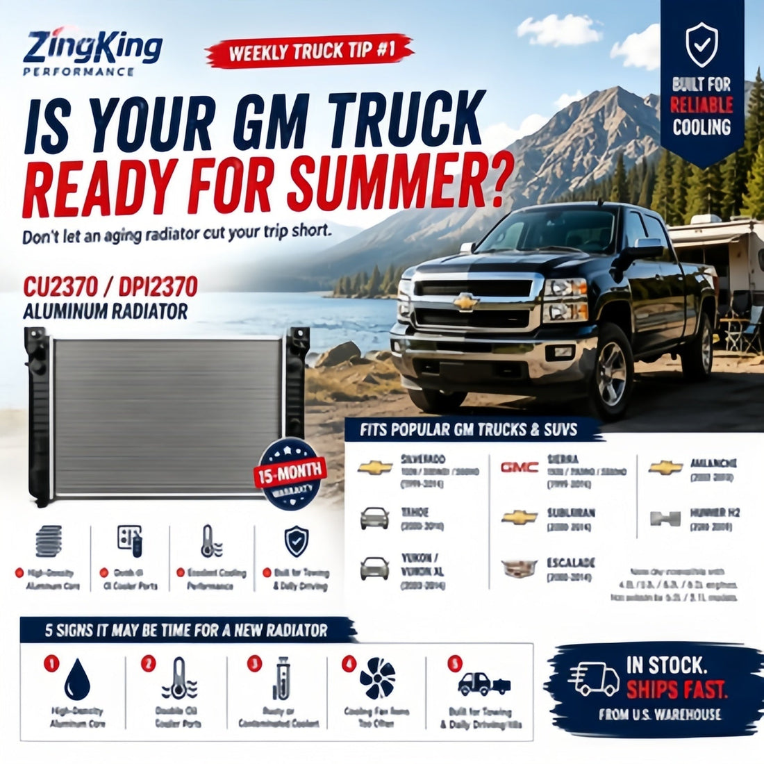 Weekly Truck Tip #1: Is Your GM Truck Cooling System Ready for Summer?